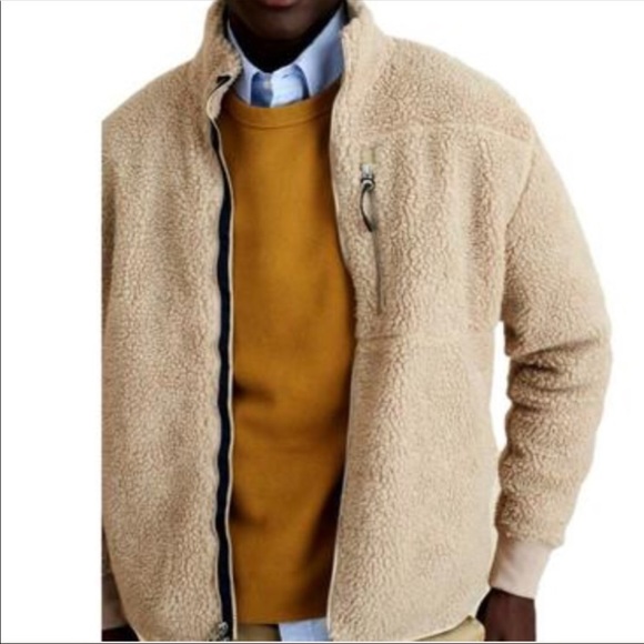 Alex Mill Other - Alex Mill Men Sherpa Zip Jacket In Oatmeal M